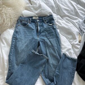 Abercrombie and Fitch ankle ultra high rise jeans